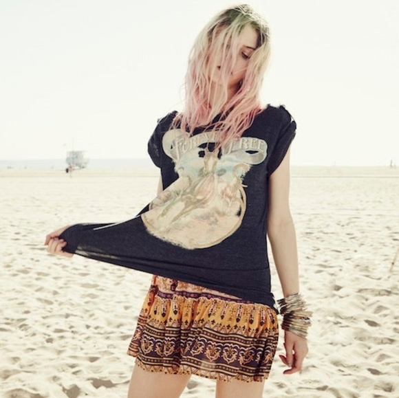 Rare spell forever free tee charcoal gray S designs and the gypsy collective top - Picture 4 of 16